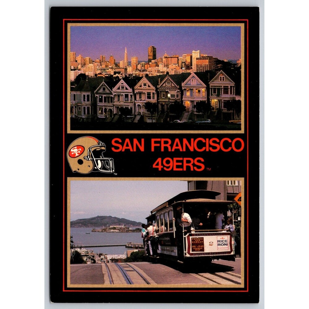 San Francisco 49ers Postcard NFL Football Vintage San Francisco Cable Cars 4x6